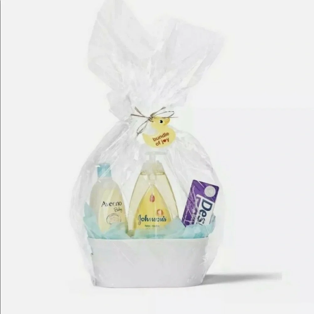 All-In-One Baby Shower Easter Birthday Gift Basket Kit Set Tag Tissue Plastic